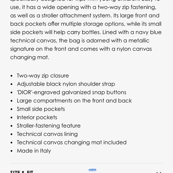 DIOR CHANGING BAG - Picture 2 of 5